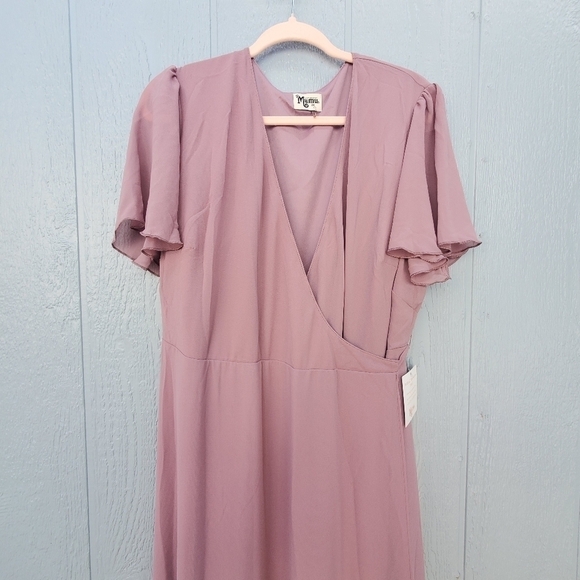 Show Me Your Mumu Noelle Flutter Wrap Braidsmaid Dress Wedding Formal NWT 2x - Picture 5 of 13